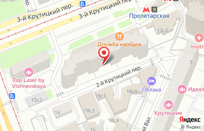 Два сапога пара в 3-м Крутицком переулке на карте