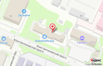Константиновский 11, бизнес-центр на карте