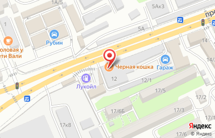 Кафе Черная кошка на проспекте Шолохова на карте