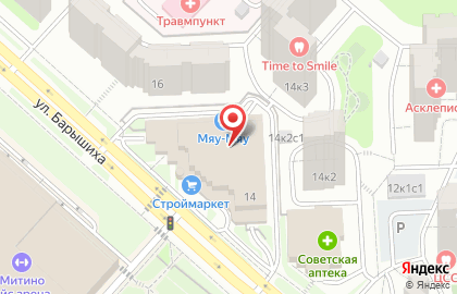 Сарай на улице Барышиха на карте
