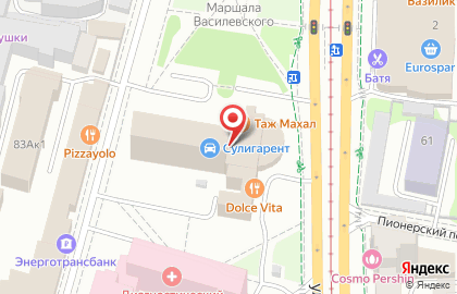 Туристическое агентство Час Пик на площади Маршала Василевского на карте