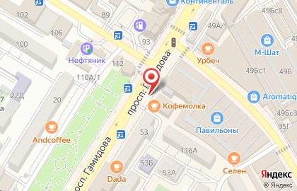 Киоск по продаже кофе с собой в Махачкале на карте