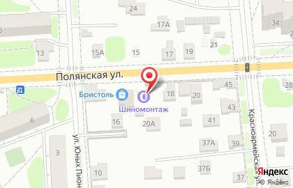 Шиномонтажная мастерская на Полянской улице на карте