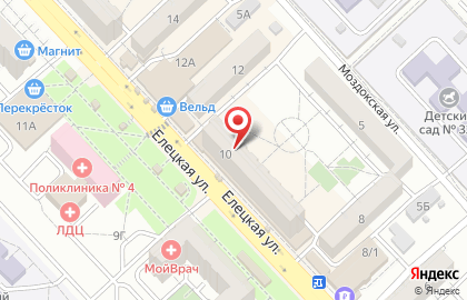 Елецк на карте