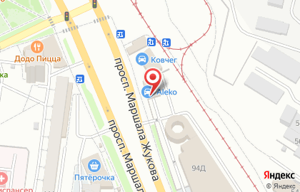 Магазин автотоваров Алеко в Дзержинском районе на карте