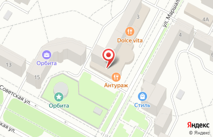 Ресторан Антураж на улице Маршала Жукова на карте