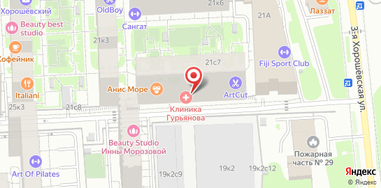 Клиника пластической хирургии Доктора Гурьянова на карте