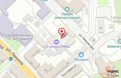 Гостиница, Управление МВД России по Рязанской области на карте