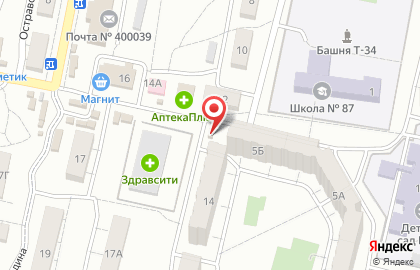 Продовольственный павильон в Тракторозаводском районе на карте