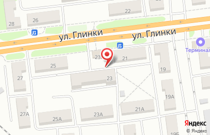 Молодежный центр Ленинского района на улице Глинки на карте