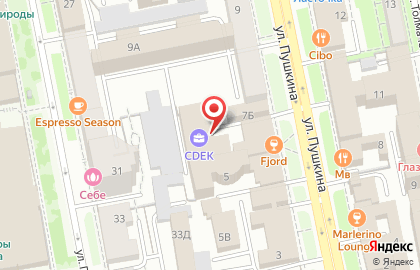 Служба экспресс-доставки Cdek на площади 1905 года на карте