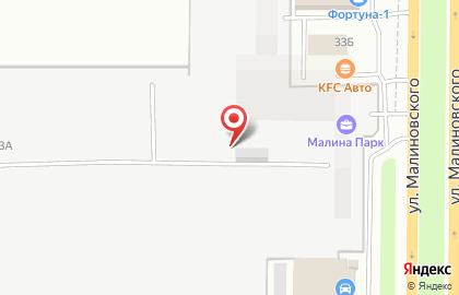 Магазин автотоваров на улице Малиновского на карте