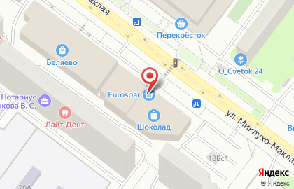 Супермаркет Eurospar в Москве на карте