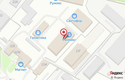 Магазин Санмикс на улице Луначарского на карте