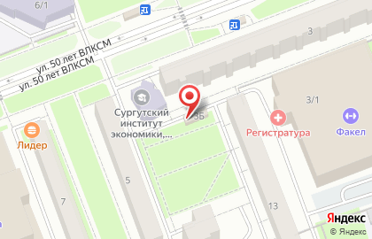 Продуктовый магазин в Сургуте на карте