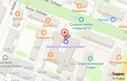 Шиномонтажная мастерская на бульваре Победы на карте