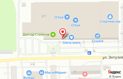Банкомат Открытие на улице Энтузиастов на карте