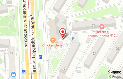 Магазин напитков Русский Разгуляйка на улице Александра Матросова на карте