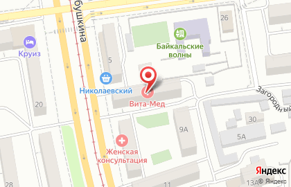 Медицинский центр Вита-Мед в Октябрьском районе на карте