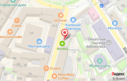Аптека Озерки у дома в Нижегородском районе на карте
