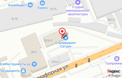 Строймаркет Сатурн в Свердловском районе на карте