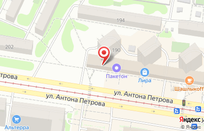 Перспектива на улице Антона Петрова на карте