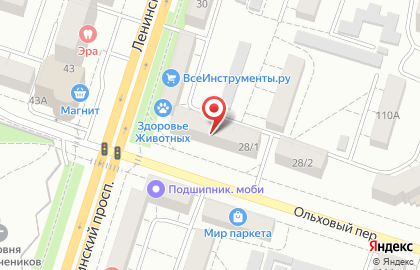 Ветеринарная клиника Здоровье животных на Ленинском проспекте на карте