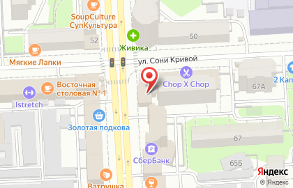 Кафе-столовая Пельмешка на улице Сони Кривой на карте