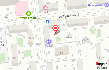 Комбат на улице Судакова на карте