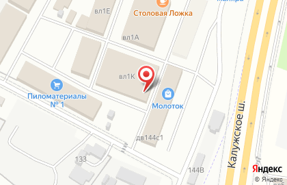 Магазин утеплителя на Калужском шоссе, вл1к на карте