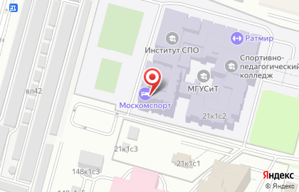 Москомспорта Гостиница на карте