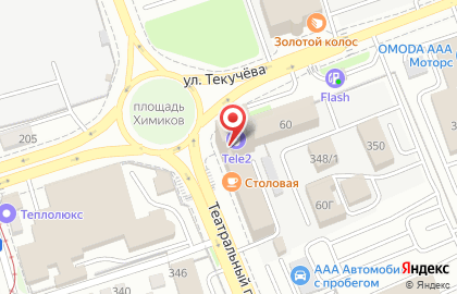 ЗАО Банкомат, ЮниКредит Банк на улице Текучева на карте