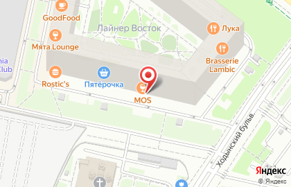 Кальянная МосКальян на Ходынском бульваре на карте