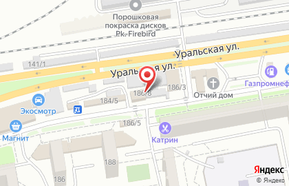 Центр кузовного ремонта на Уральской улице на карте