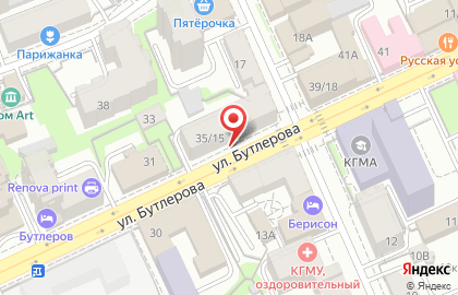 Гипермаркет для медиков МедКнигаСервис на улице Бутлерова, 31 на карте