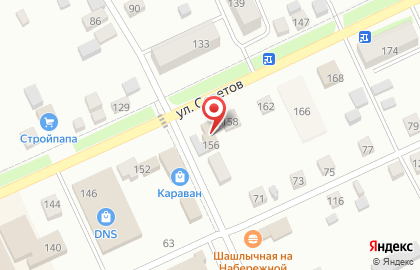 Магазин Мясной ряд на улице Советов на карте