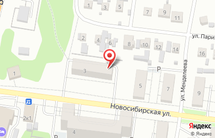 Кондитерская Ирис на Новосибирской улице на карте