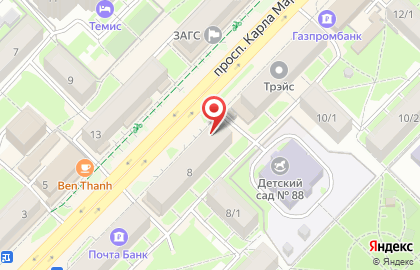 Банкомат СберБанк на проспекте Карла Маркса, 8 на карте