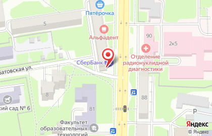 Сбербанк России в Железнодорожном районе на карте