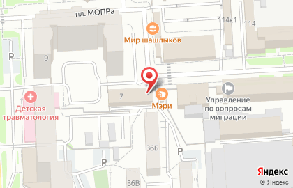 Сеть водоматов Урал-Аква в Центральном районе на карте