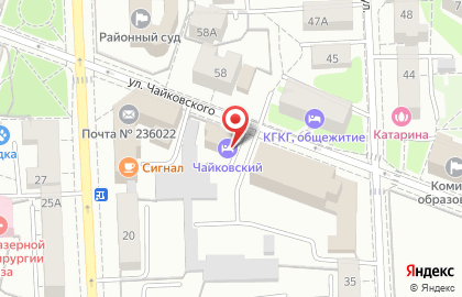 Ресторанно-гостиничный комплекс Чайковский на улице Чайковского на карте