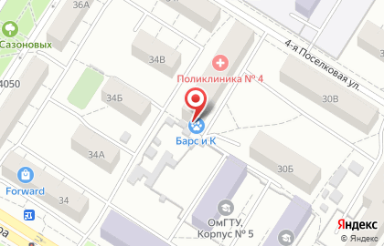 Ветеринарная клиника Барс и К в Советском округе на карте