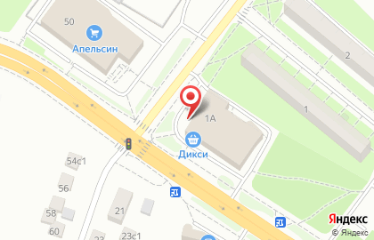 Супермаркет ДИКСИ на улице Зубковой на карте