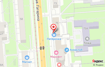Супермаркет Пятёрочка в Мотовилихинском районе на карте
