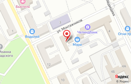 Микрокредитная компания Касса Взаимопомощи на улице Монтажников на карте