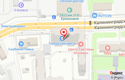 Магазин Городские цветы на Калининградской улице на карте