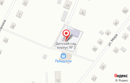 Старобачатский детский сад общеразвивающего вида на улице Мира на карте