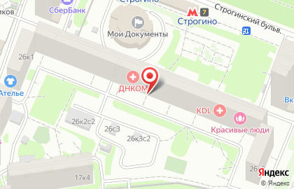 ОАО Банкомат, АКБ Московский Областной Банк на Строгинском бульваре на карте