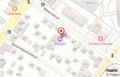 Отель Элегант в Октябрьском районе на карте