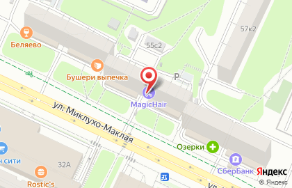 ОАО Банкомат, КБ Флора-Москва на улице Миклухо-Маклая на карте